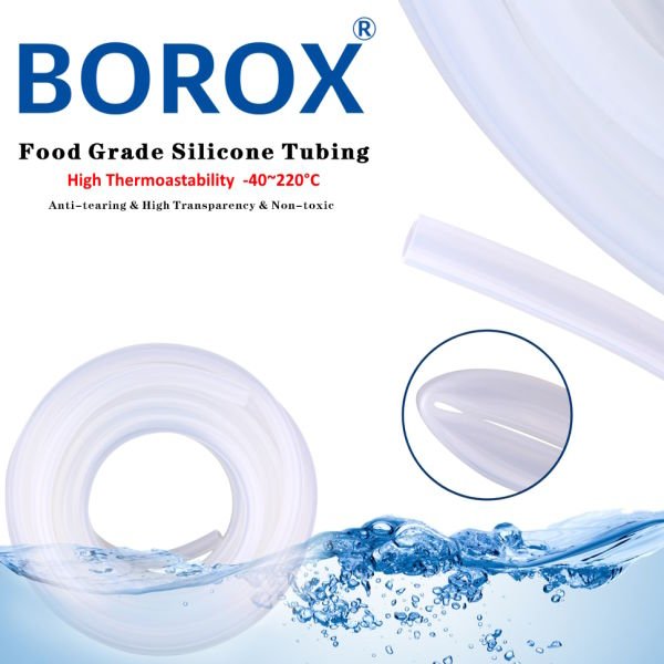 Borox Silikon Hortum 10x14mm - Şeffaf 1 metre - Silicon Hose