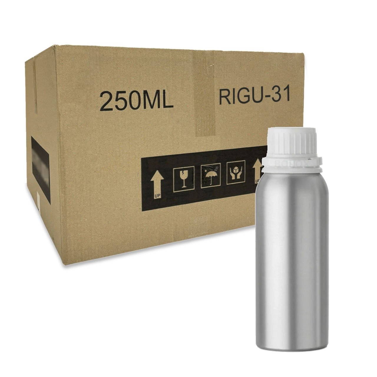 RIGU-31 Alüminyum Şişe 250 ml - Tıpalı ve Kapaklı Şişe Metal - 200 Adet-Koli Toptan