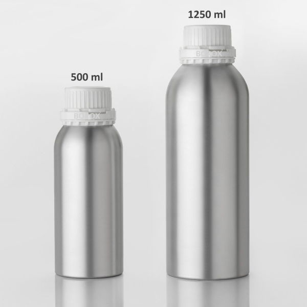 RIGU-44 Alüminyum Şişe 500 ml - Tıpalı ve Kapaklı Şişe Metal - 100 Adet-Koli Toptan