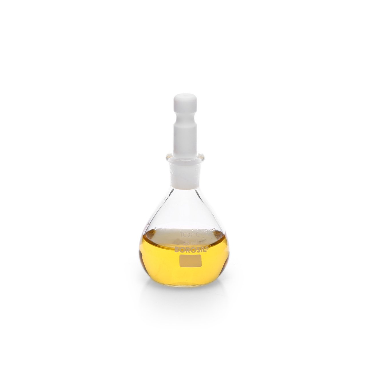 Borosil Cam Piknometre 25ml - Yoğunluk Ölçer - Teflon Tıpalı