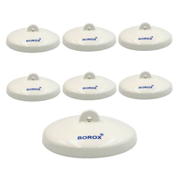 Borox Porselen Kroze Kapağı - 62mm - Porcelain Crucible Cover - 6 Adet Toptan