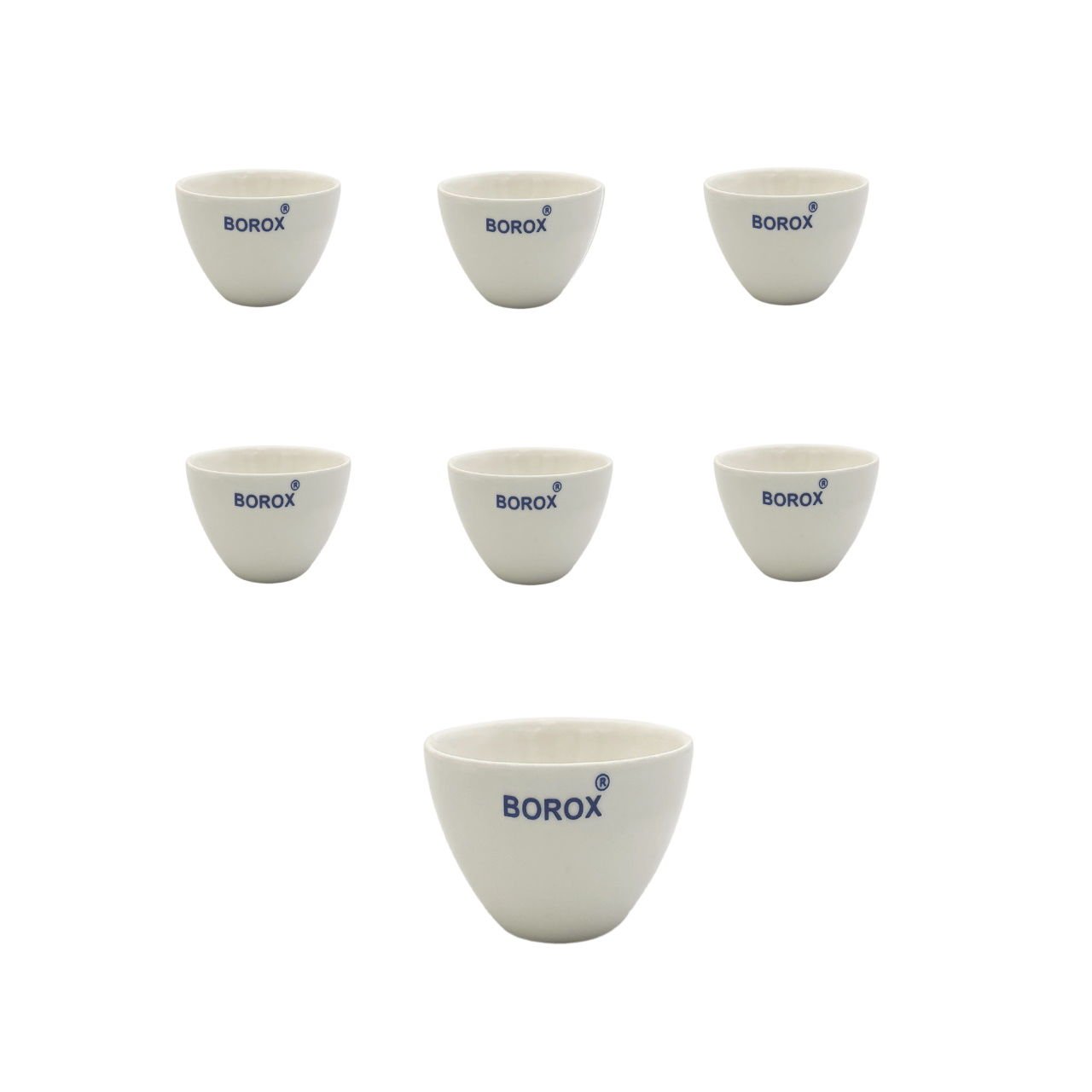 Borox Porselen Kroze - Kısa Form - 15ml - Low Form Crucible - 6 Adet Toptan