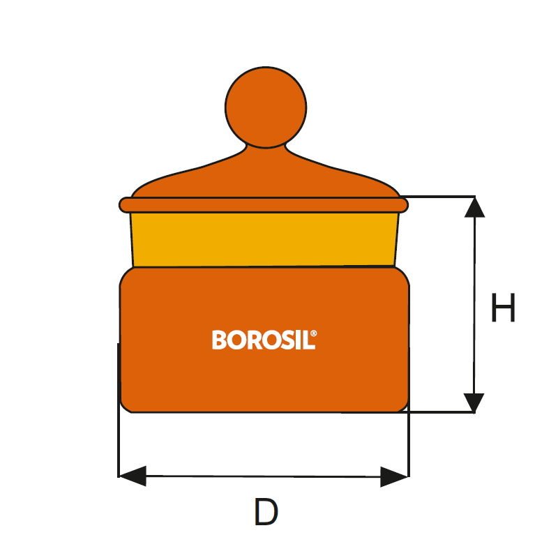 Borosil Cam Vezin Kabı 20 ml - Amber Laboratuvar Tartım Kabı