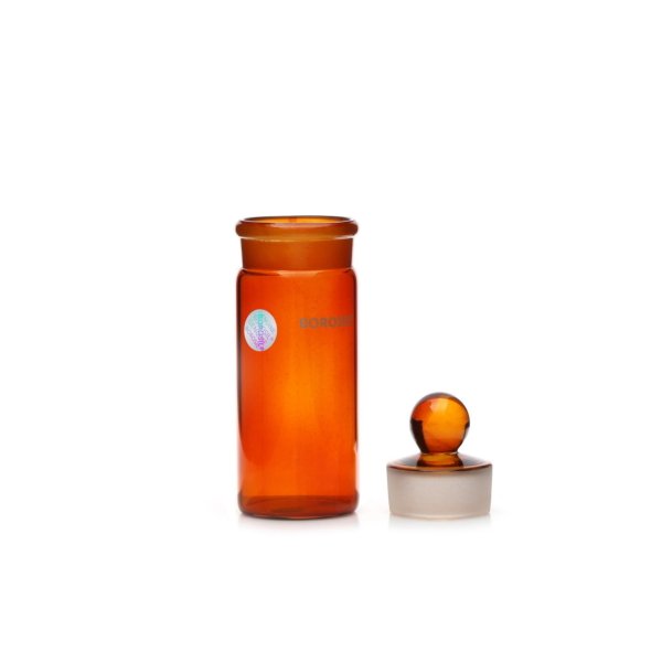 Borosil Cam Vezin Kabı 25 ml - Amber Laboratuvar Tartım Kabı