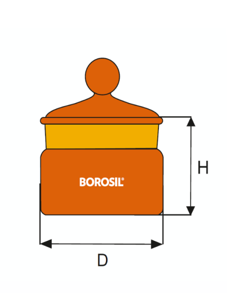Borosil Cam Vezin Kabı 60 ml - Amber Laboratuvar Tartım Kabı
