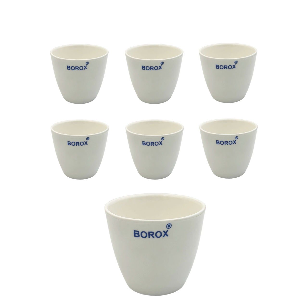 Borox Porselen Kroze - Orta Form - 80ml - Medium Form Crucible - 6 Adet Toptan