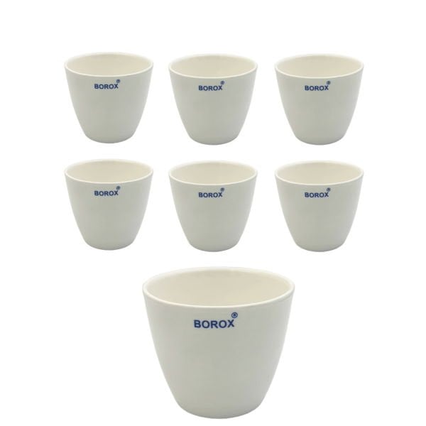 Borox Porselen Kroze - Orta Form - 120ml - Medium Form Crucible - 6 Adet Toptan