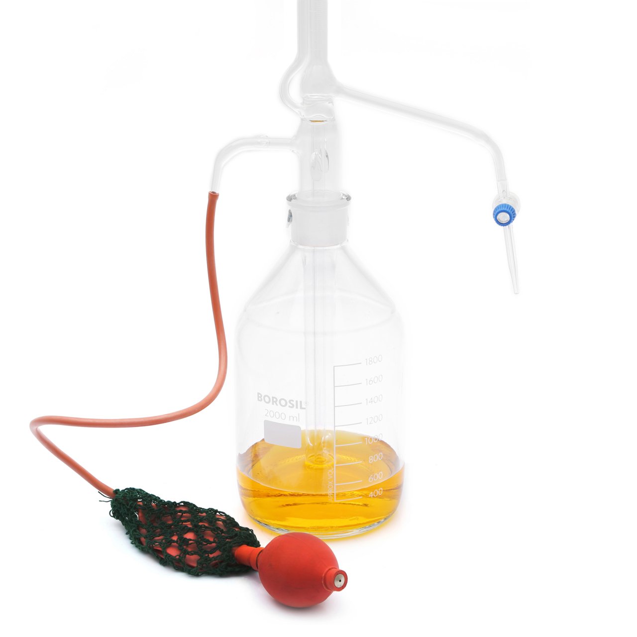 Borosil Otomatik Büret Şeffaf 25ml 0.10ml Cam Musluk Class A