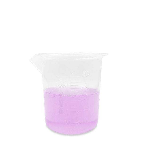 Borox Plastik Beher 100 ml - Kabartma Dereceli - Plastic Beaker Autoclavable - 12 Adet Toptan