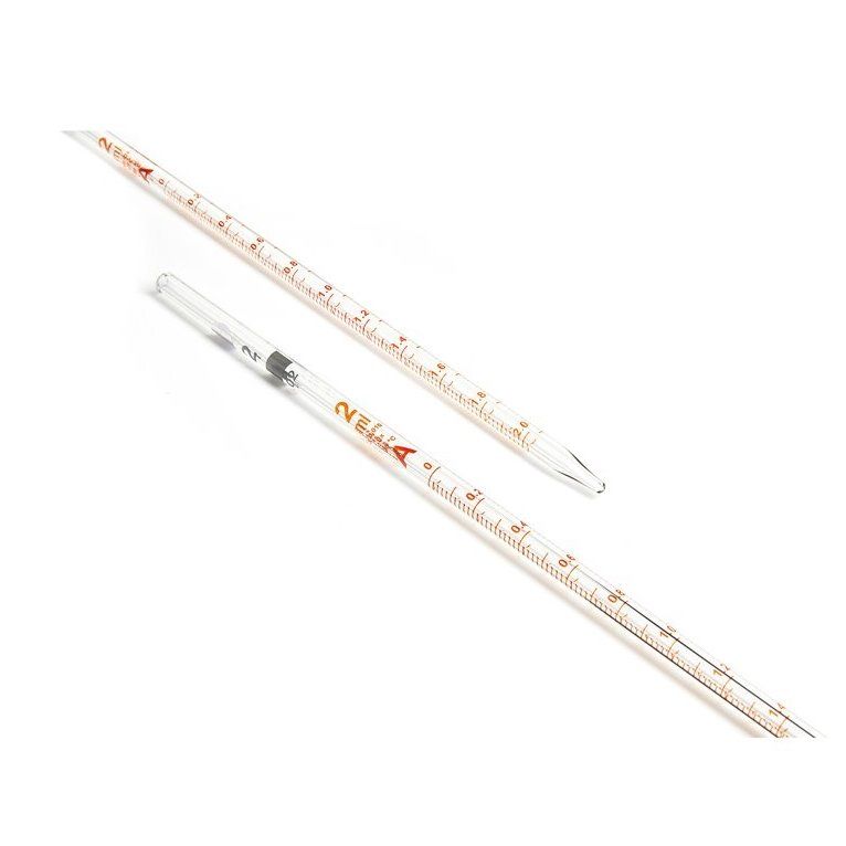 Borosil Cam Dereceli Pipet 2 ml - Mohr Tip Pipet - Class A