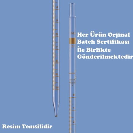 Borosil Cam Dereceli Pipet 25 ml - Mohr Tip Pipet - Class A