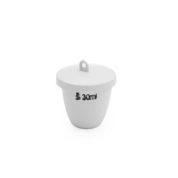 Borox Porselen Kroze - Kapaklı Pota 30ml - Çap 42mm Crucible