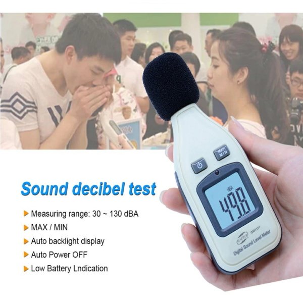 Benetech GM1351 Ses Ölçüm Cihazı - Ses Ölçer 30-130 dBA
