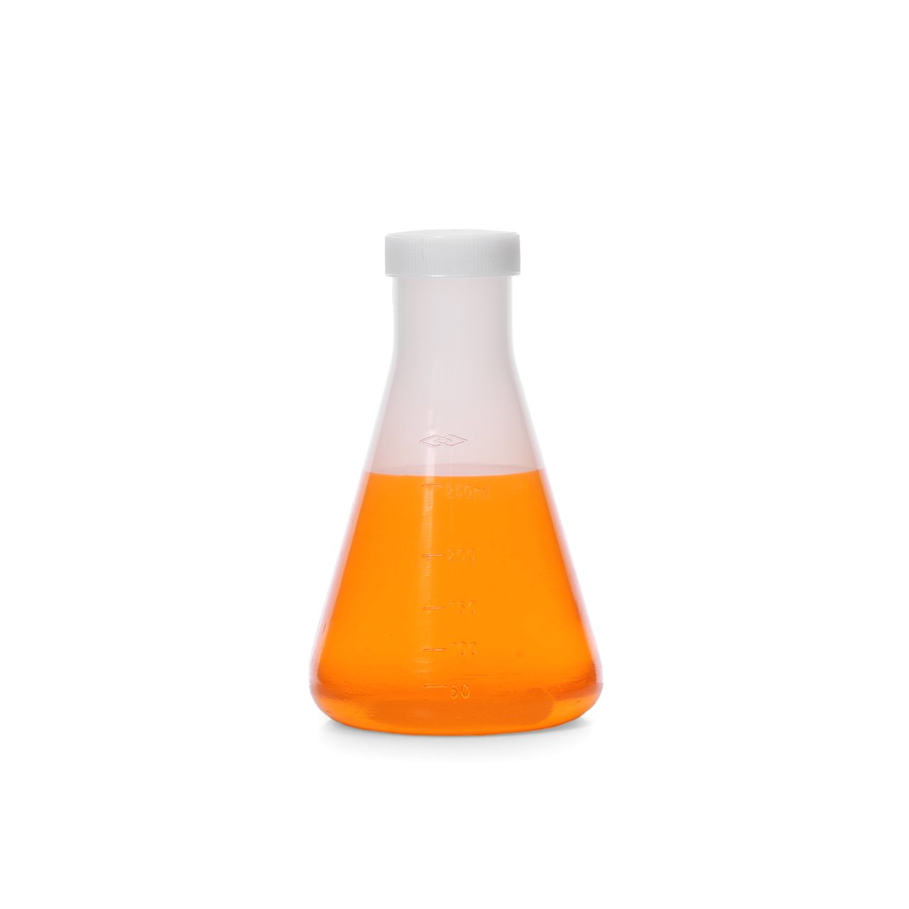 Borox Plastik Erlen 250 ml - Erlenmeyer Flask Vida Kapaklı