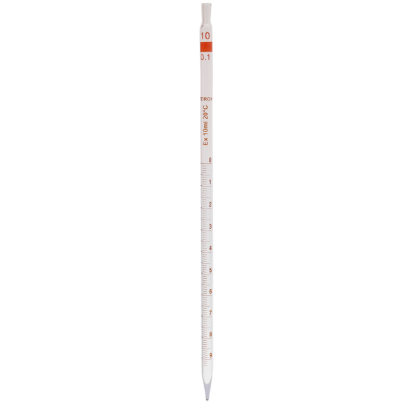 Borox Cam Dereceli Pipet 10 ml - Serolojik Pipet - 1 Adet