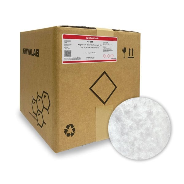 Kimyalab Magnezyum Klorür - Farma Kalite - Magnesium Chloride Hexahydrate - 25 Kg-Koli Toptan