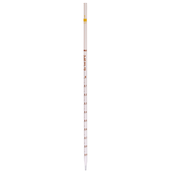 Borox Cam Dereceli Pipet 1 ml - Serolojik Pipet - 1 Adet