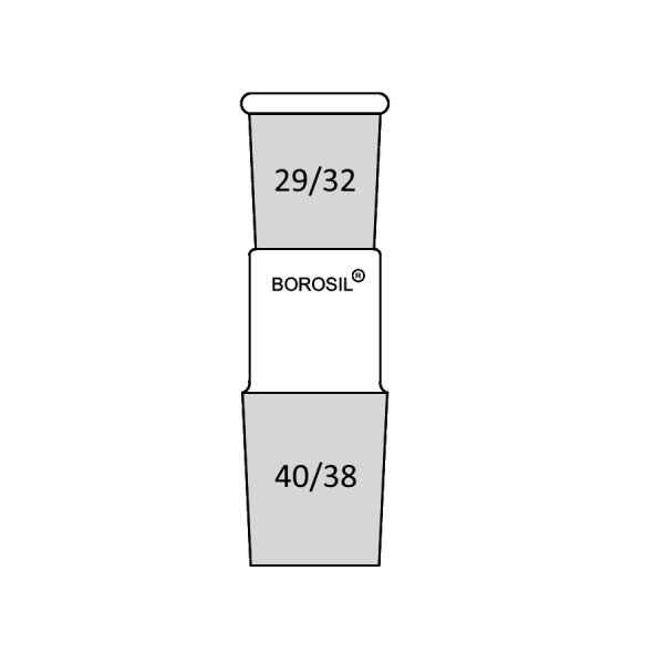 Borosil Cam Küçültme Adaptörü - Daraltma - 29/32-40/38