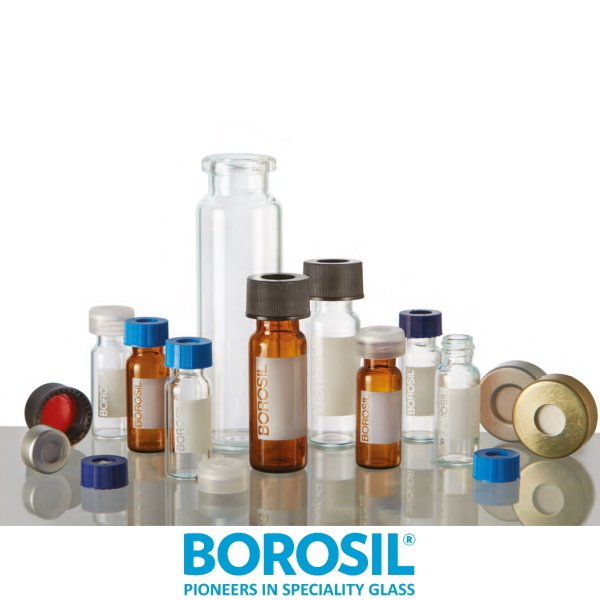 Borosil Cam Vial 2ml Amber - Vida Boyunlu N9 - Hacim Ölçekli - 100adet/paket