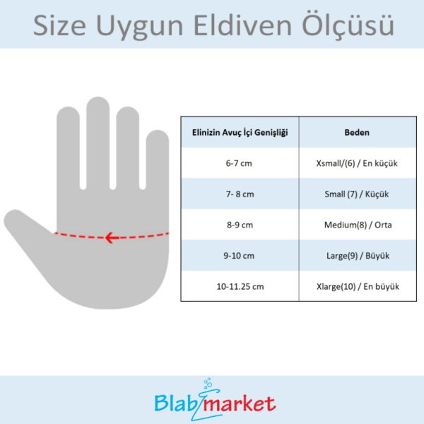 Nitril Eldiven Mavi - S Beden - Çok Amaçlı - Pudrasız