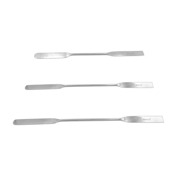 Borox Metal Spatül Çift Uçlu 15 cm - Paslanmaz Çelik Spatula - 12 Adet Toptan