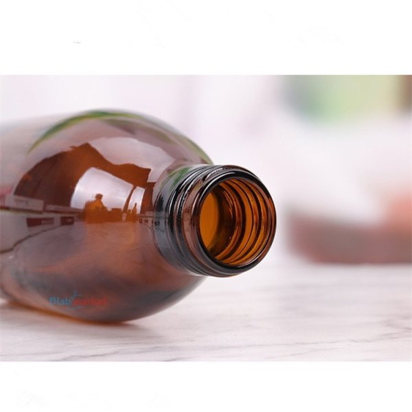 Borox Cam Amber Şişe 100 ml - Kilit Kapaklı Şişe Kahverengi