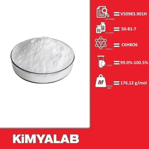Kimyalab Askorbik Asit (C Vitamini) 1 Kg - Ascorbic Acid - E300