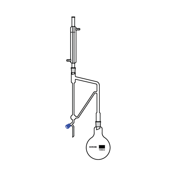 Borosil Clevenger Düzeneği 2000 ml - Sudan Hafif Yağ Tayini