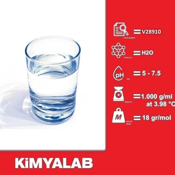 Kimyalab Saf Su 5 Litre - Distile Saf Su - Distilled Water