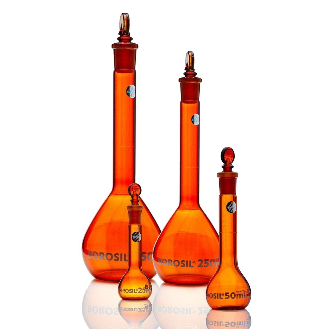 Borosil Cam Balon Joje 1000 ml Amber - Cam Tıpalı Class A