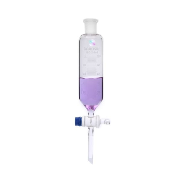 Borosil Damlatma Hunisi Silindirik 100ml - Cam Musluklu Huni