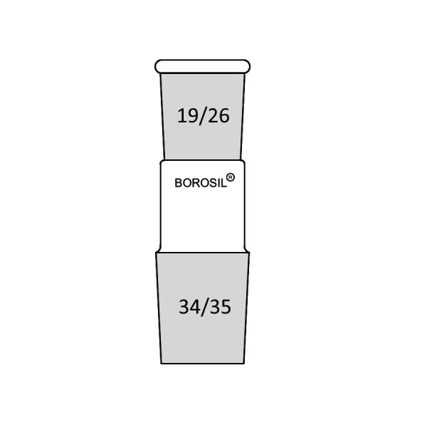 Borosil Cam Küçültme Adaptörü - Daraltma - 19/26-34/35