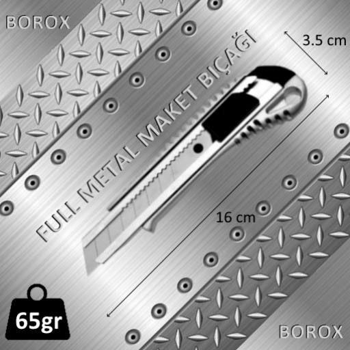 Borox Maket Bıçağı - Metal Falçata - Maket Bıçağı Ucu 18 mm