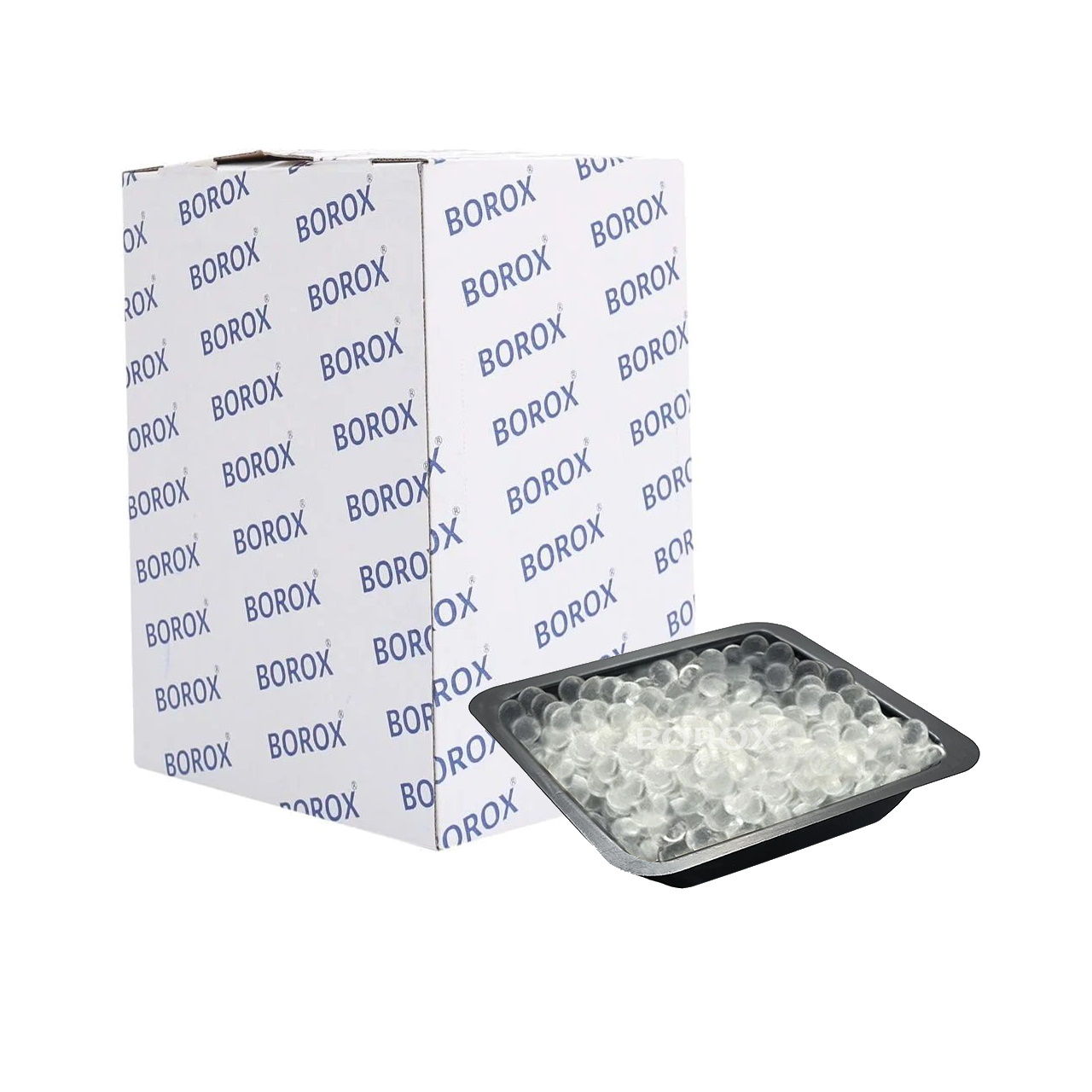 Borox PS Tartım Kabı - Plastik Kare Form 10ml - 500adet/Toptan - Siyah Renk
