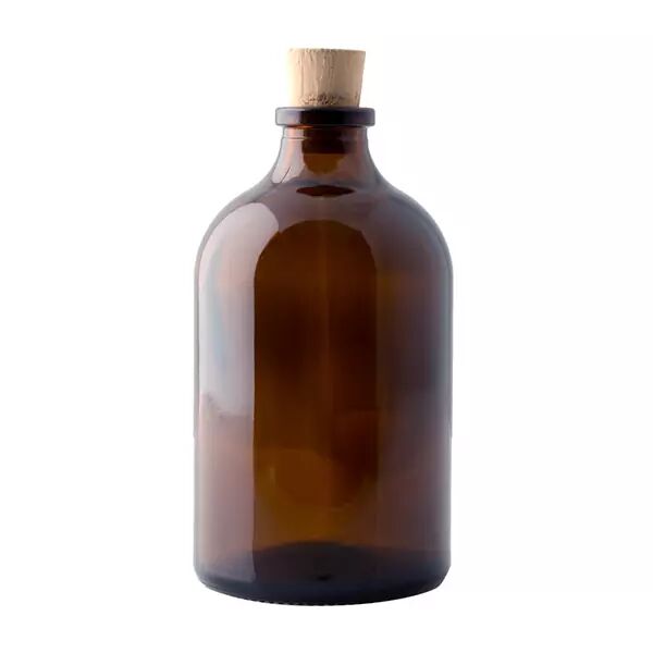 Borox Mantar Tıpalı Amber Cam Şişe - Mini Küçük Şişe 50 ml