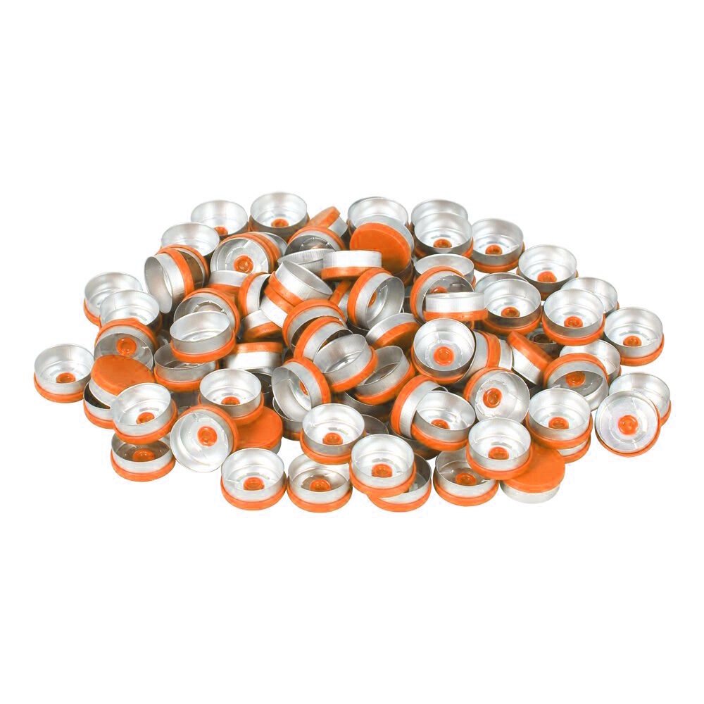 Borox Alüminyum Kapak 20mm Flakon Vial Kapağı Turuncu 100lü