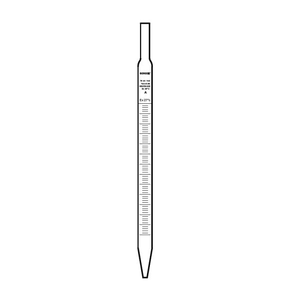Borosil Cam Dereceli Pipet 10 ml - Serolojik Pipet - Class A