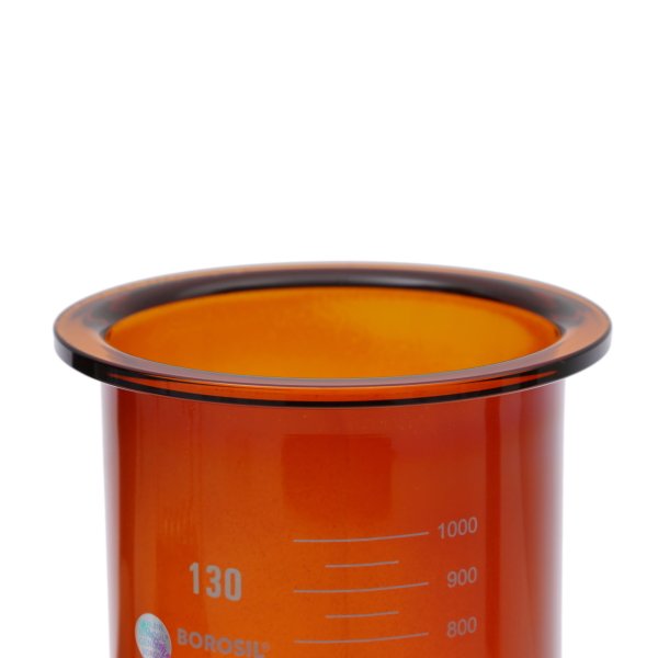 Borosil Cam Beher 1000ml Amber - Dissolüsyon Cihazı Kabı