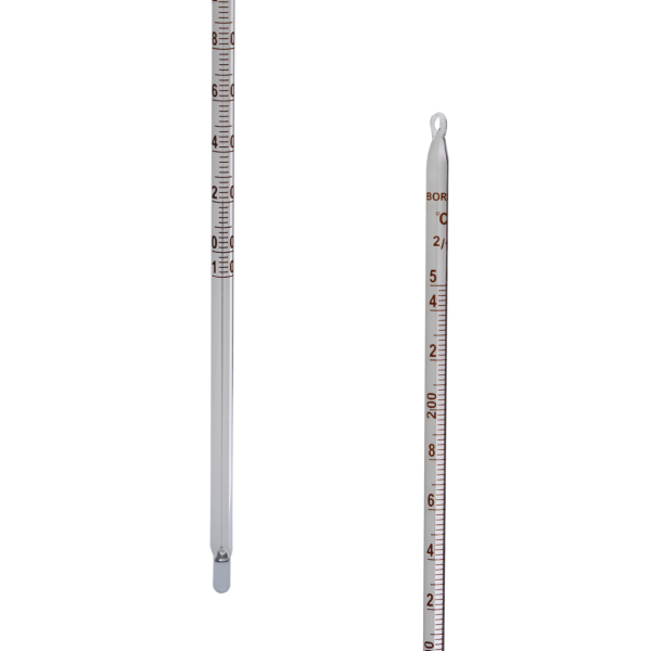 Borox Civalı Termometre - Kimya Termometresi -10-250C - 10lu