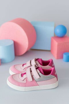Seon-Pembe Kız Çocuk Deri Spor Ayakkabısı