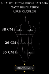 5 Adet Krom Kaplama Metal Vücut Şekilli Mayo Askısı Bikini Askısı İç Çamaşır Askısı