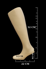 Fiber Erkek Diz Altı Sağ Ayak Çorap Mankeni