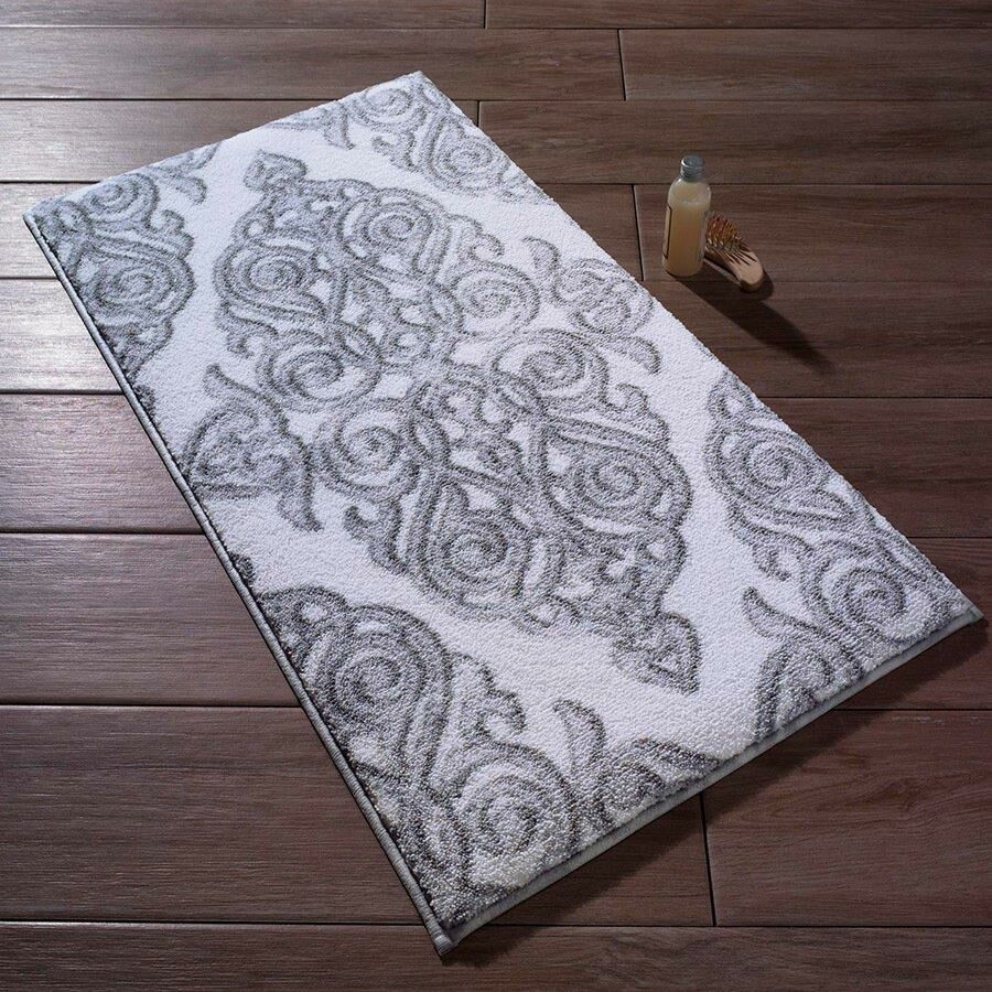 Confetti Emboss Gri 80x140 Banyo Paspası Kaymaz Halı