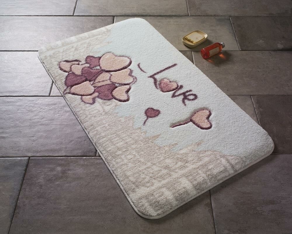 Confetti Love City Banyo Paspası Kaymaz Halı Mint Yeşili