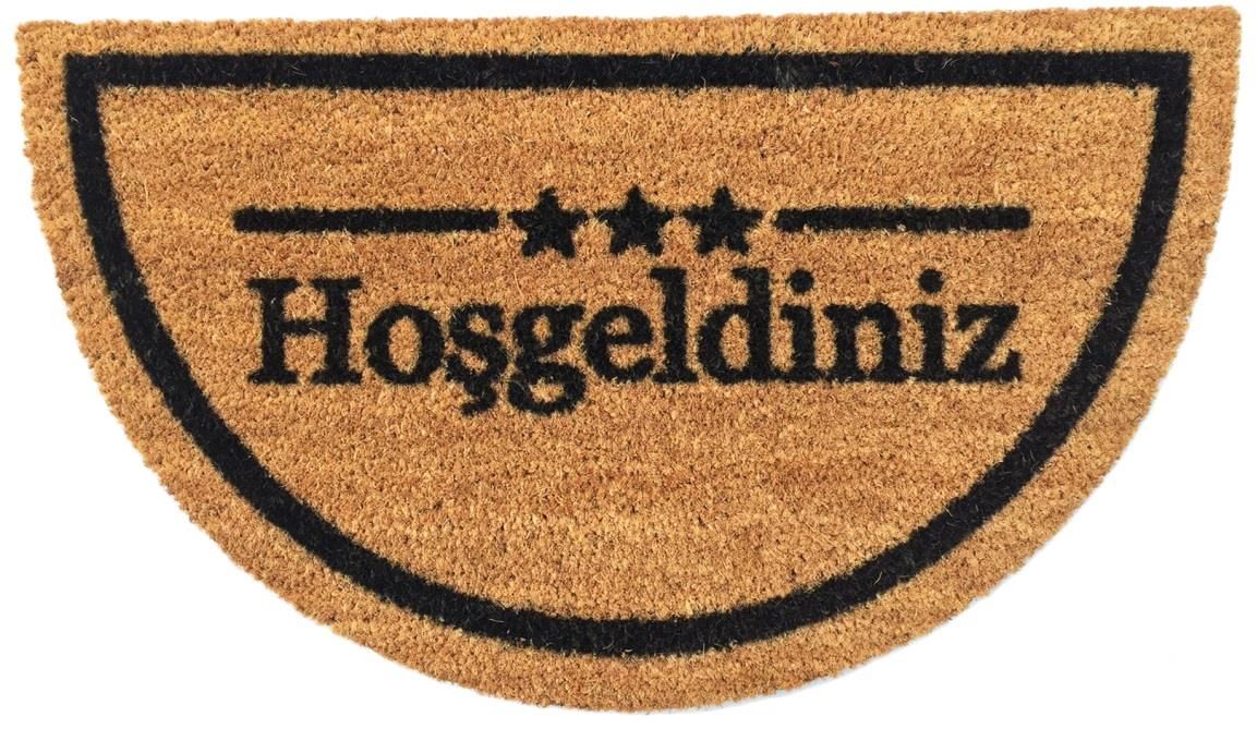 Giz Home 40x70 Yarım Ay Hoşgeldiniz Koko Dış Kapı Önü Paspası