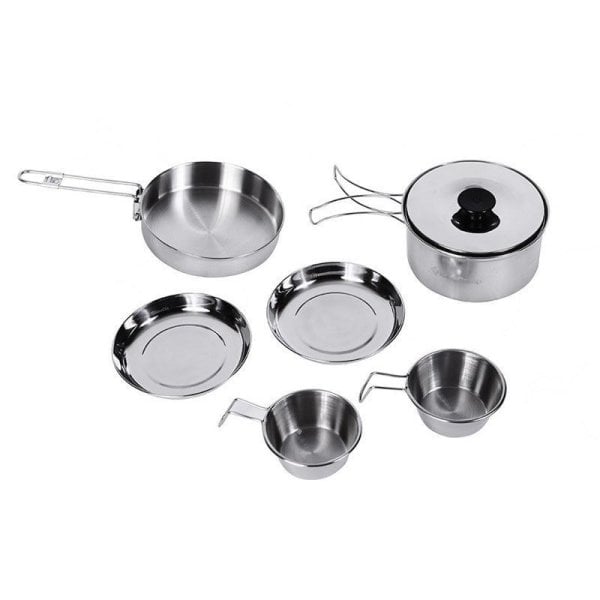 KINGCAMP BACKPACKER III SILVER YEMEK SET (2 KISI)