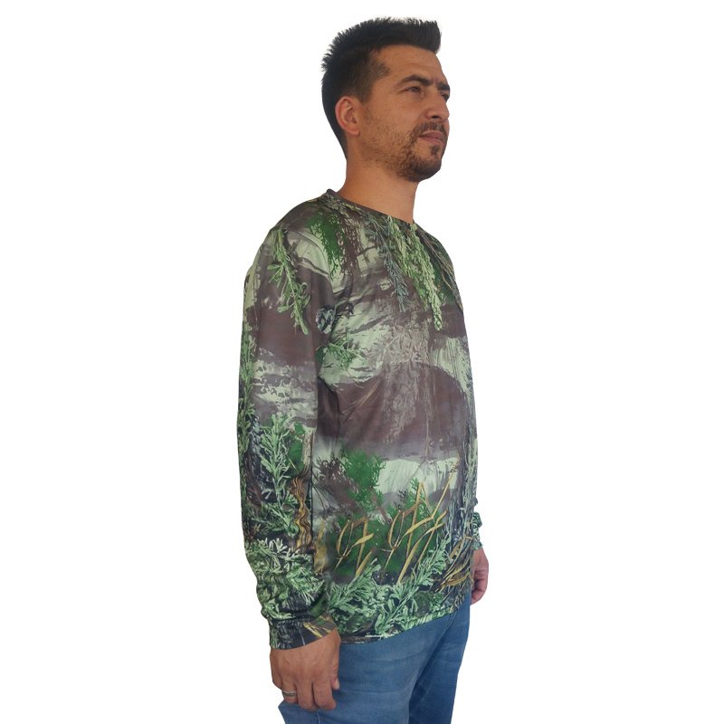 Antler Adaçayı Desen Uzun Kollu Tshirt  XL