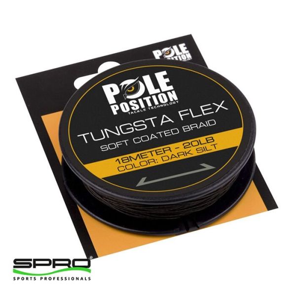 SPRO Tungstaflex Dark Silt 20LB 18M