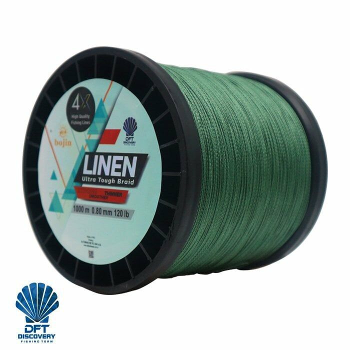 DFT Bojin 4X Linen İp Misina 0.80 mm  1000m  Yeşil