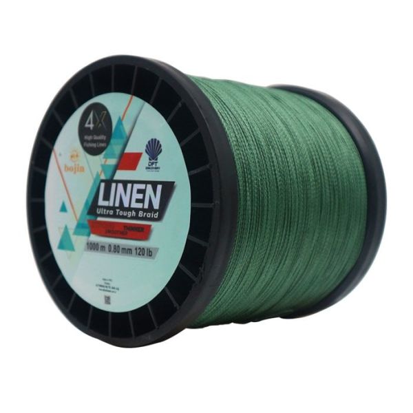 DFT Bojin 4X Linen İp Misina 0.80 mm  1000m  Yeşil